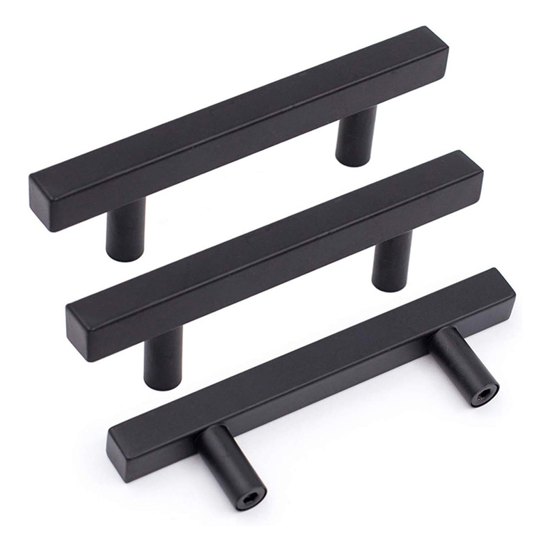 Black Kitchen Cabinet Modern T Bar Drawer Pulls furniture Hardware Euro Style Cabinet Door Handles Black Cabinet Drawer Pulls