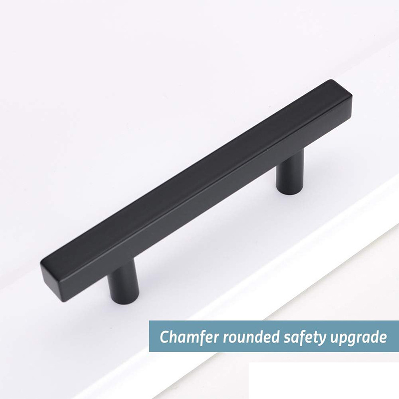 Black Kitchen Cabinet Modern T Bar Drawer Pulls furniture Hardware Euro Style Cabinet Door Handles Black Cabinet Drawer Pulls