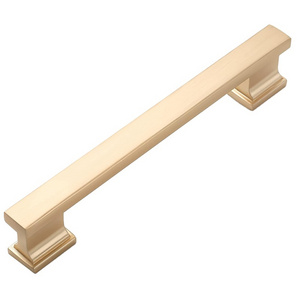 Brushed Brass Cabinet Pulls 5 Inch(128mm) Hole Center Gold Drawer Pulls Hardware Kitchen Cabinet Handles for Bathroom dresser