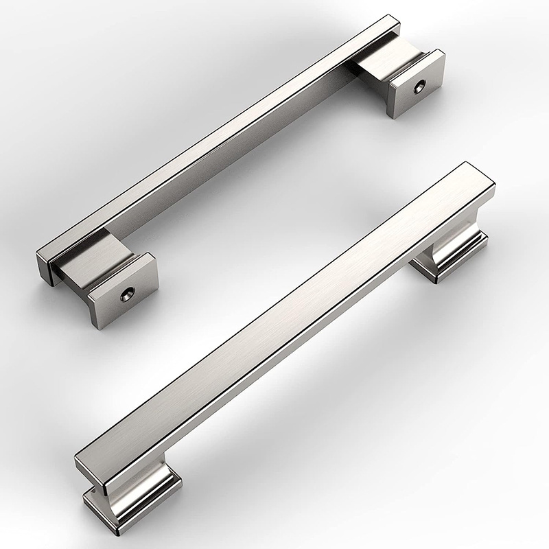 Polished Chrome Cabinet Pulls 5 Inch(128mm) Hole Centers Kitchen Cabinet Handles silver Hardware Kitchen Handles for Cabinets