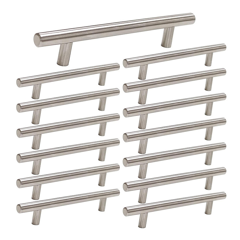 5 Inch Overall Drawer Pull Brushed Nickel Cabinet Pulls 3 Inch Handles Stainless Steel Cabinet Hardware for Kitchen Cabinets