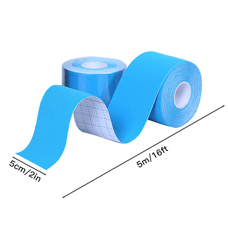 Professional 5cm Width Kinesiology Tape 5m Latex-Free Elastic Cotton Tape Water-Resistant for Physical Therapy Sports Athletes