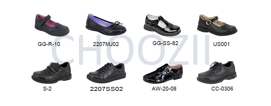 Guangzhou Custom Shoes Genuine Leather Children Kids Bulk Oxford Uniform Black School Shoes for Girls