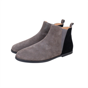 CHOOZII New Arrival Boys Shoes Men Suede Leather Elastic Band Slip On Style Boots with Zip