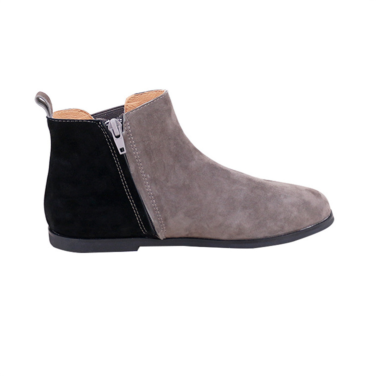 CHOOZII New Arrival Boys Shoes Men Suede Leather Elastic Band Slip On Style Boots with Zip