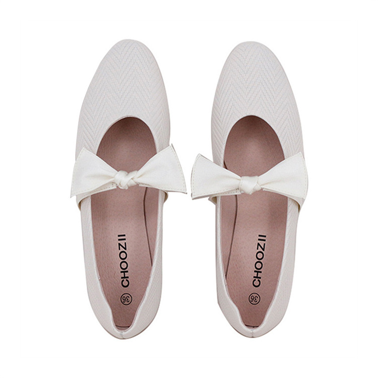 CHOOZII White Women Shoes Wholesale Prices Ladies Fashionable Flat Shoes Women New Styles Pointed Leather Flat Shoes Ladies