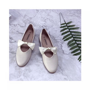 CHOOZII White Women Shoes Wholesale Prices Ladies Fashionable Flat Shoes Women New Styles Pointed Leather Flat Shoes Ladies