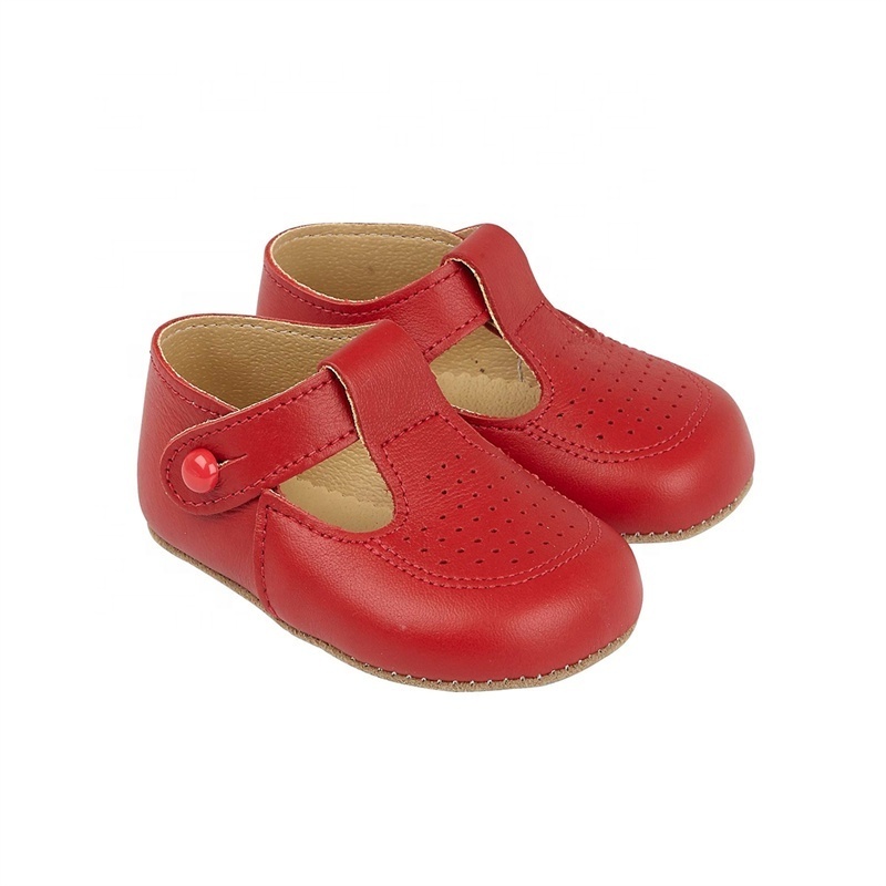 Newborn Baby Boys Girls Princess Shoes Soft Sole T Bar Mary Jane Infant Prewalker Leather Dress Shoes