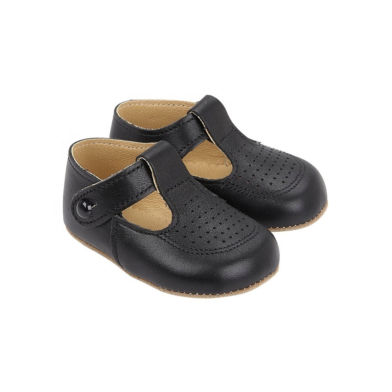 Newborn Baby Boys Girls Princess Shoes Soft Sole T Bar Mary Jane Infant Prewalker Leather Dress Shoes