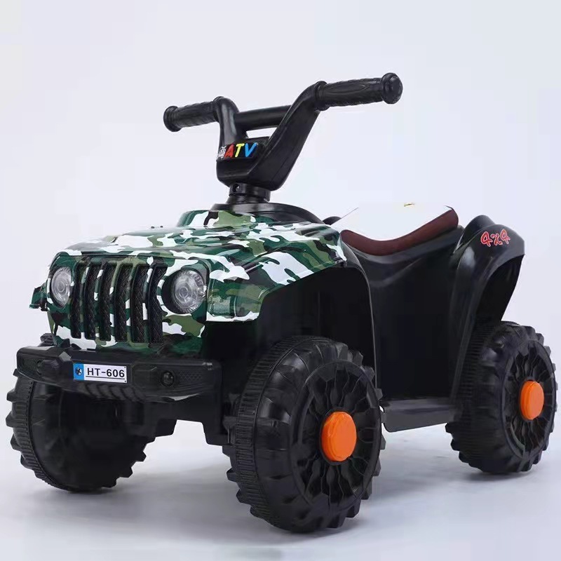 New Children electric mini four wheel musical ride on car toys beach motorbike leather seat with remote control for toddler age