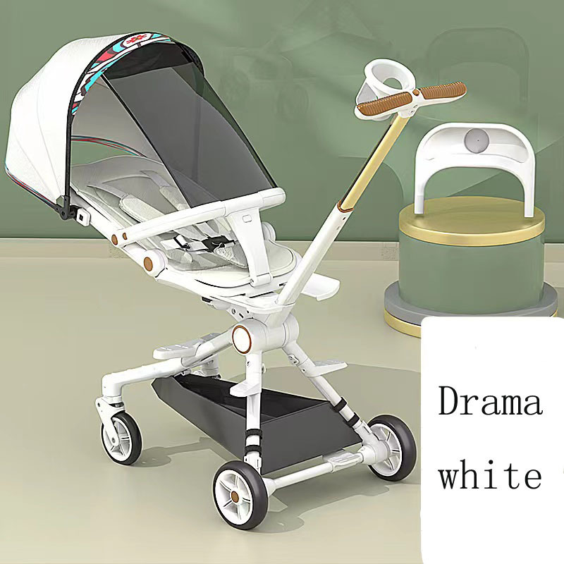 new design can sit and lie  portable folding baby stroller with dinner plate and foot rests for 6 months to 3 years old kids