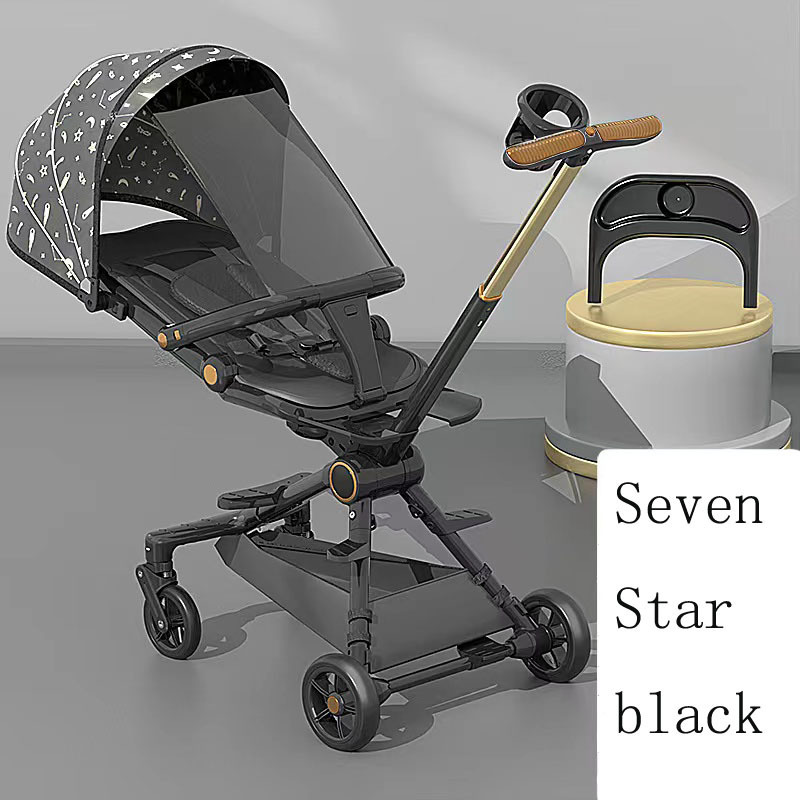 new design can sit and lie  portable folding baby stroller with dinner plate and foot rests for 6 months to 3 years old kids