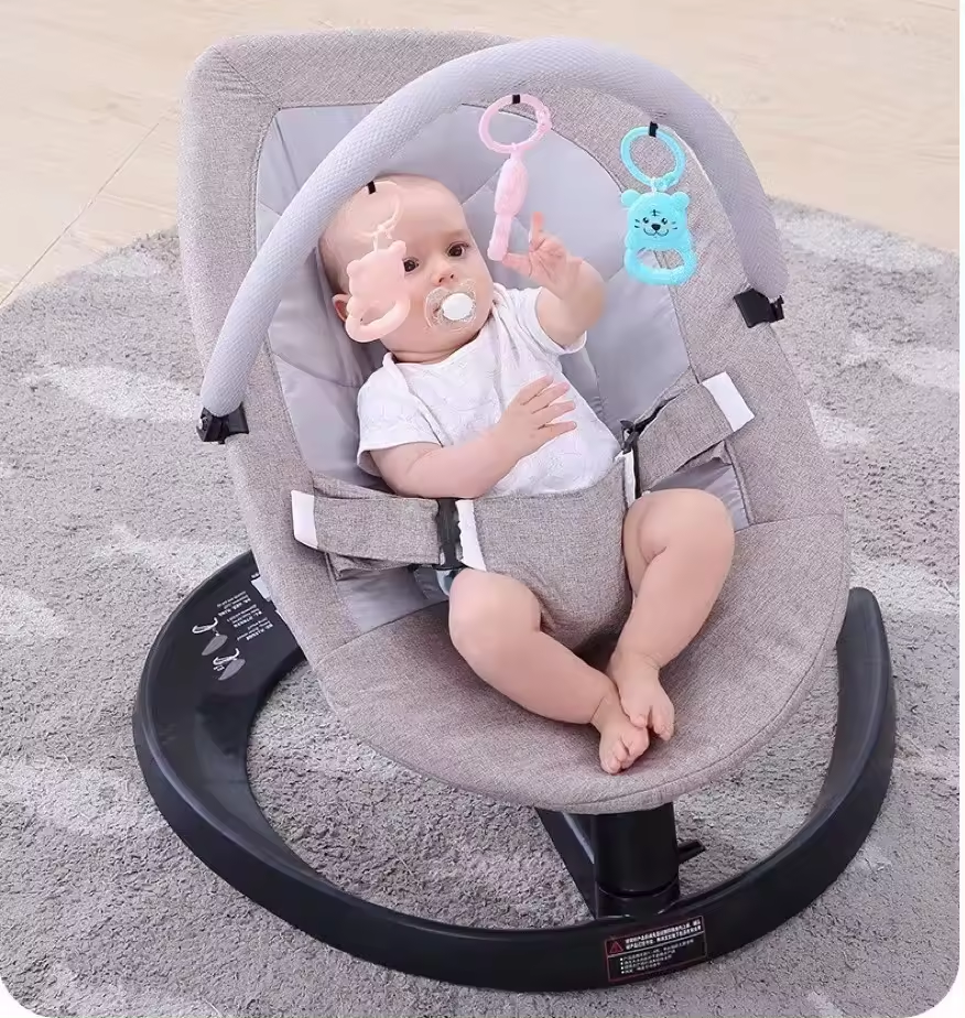 new modal cheap price good quality steel Baby Swing Cradle crib Rocking Chair Portable indoor with mosquito net and toys