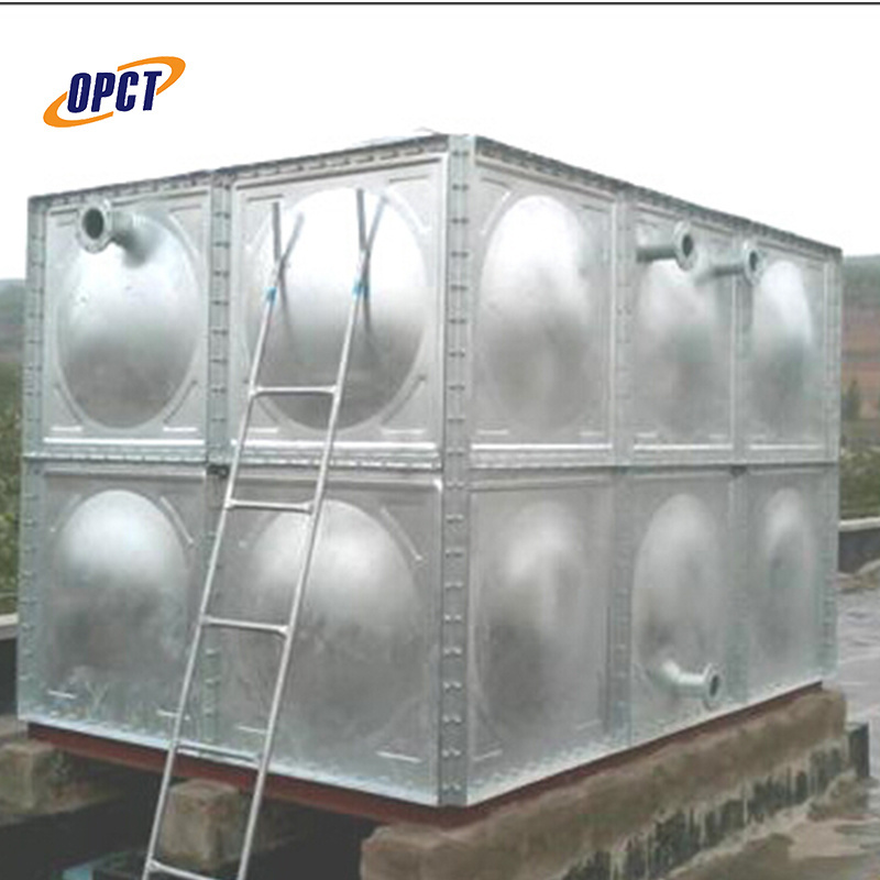 HDG hot dip galvanized steel overhead water storage tank