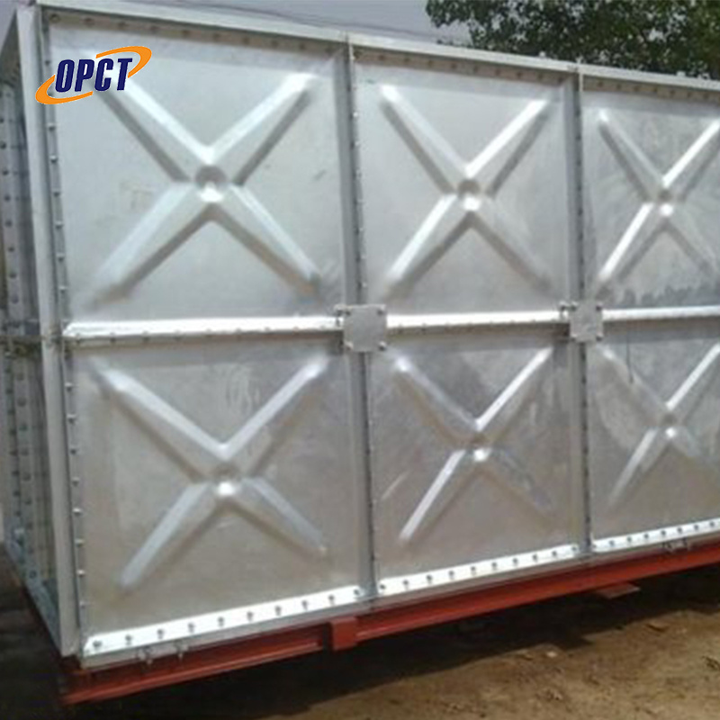 HDG hot dip galvanized steel overhead water storage tank