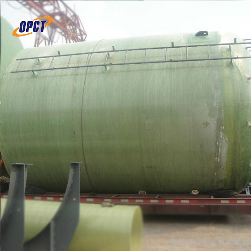 1000m3 fiberglass horizontal frp grp Hydrochloric acid storage tank