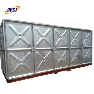 HDG hot dip galvanized steel overhead water storage tank