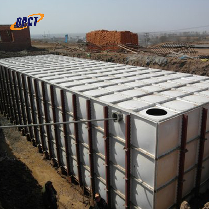 50m3 water tank firefighting frp / grp pressed panel rectangular water storage tank