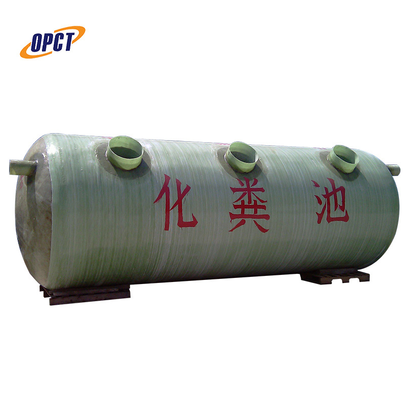 Stackable fiberglass FRP septic tanks used for sewage treatment