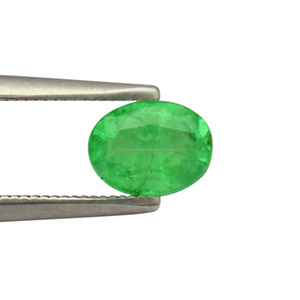 1.28 cts Natural Colombian Emerald 8.20x7mm Oval Cut Faceted Loose Gemstone For Jewelry Making Wholesaler from India