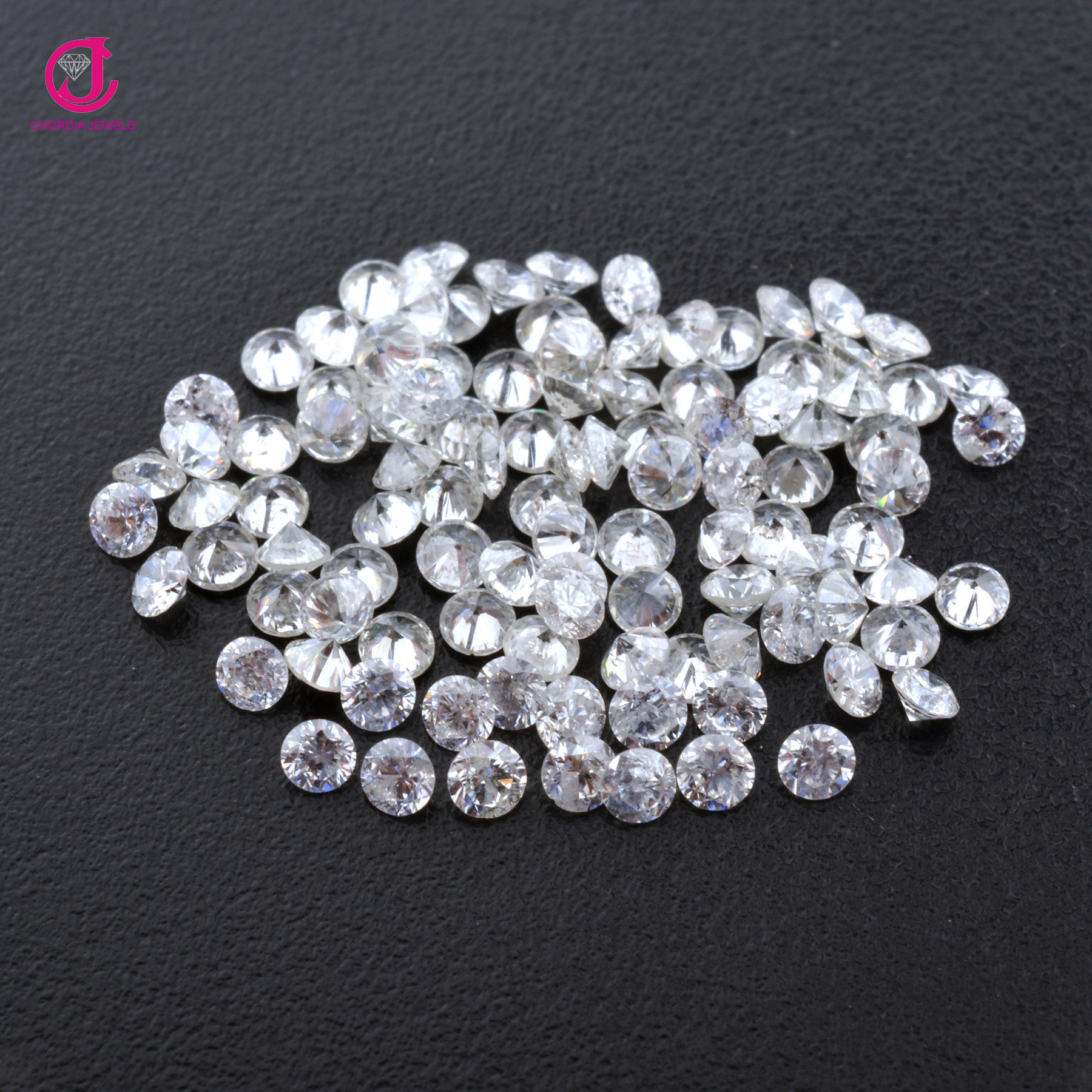 Natural Melle Diamonds Wholesaler G-H Color Diamond Loose Cut Stone Supplier 2.1mm - 2.6mm Round Diamond