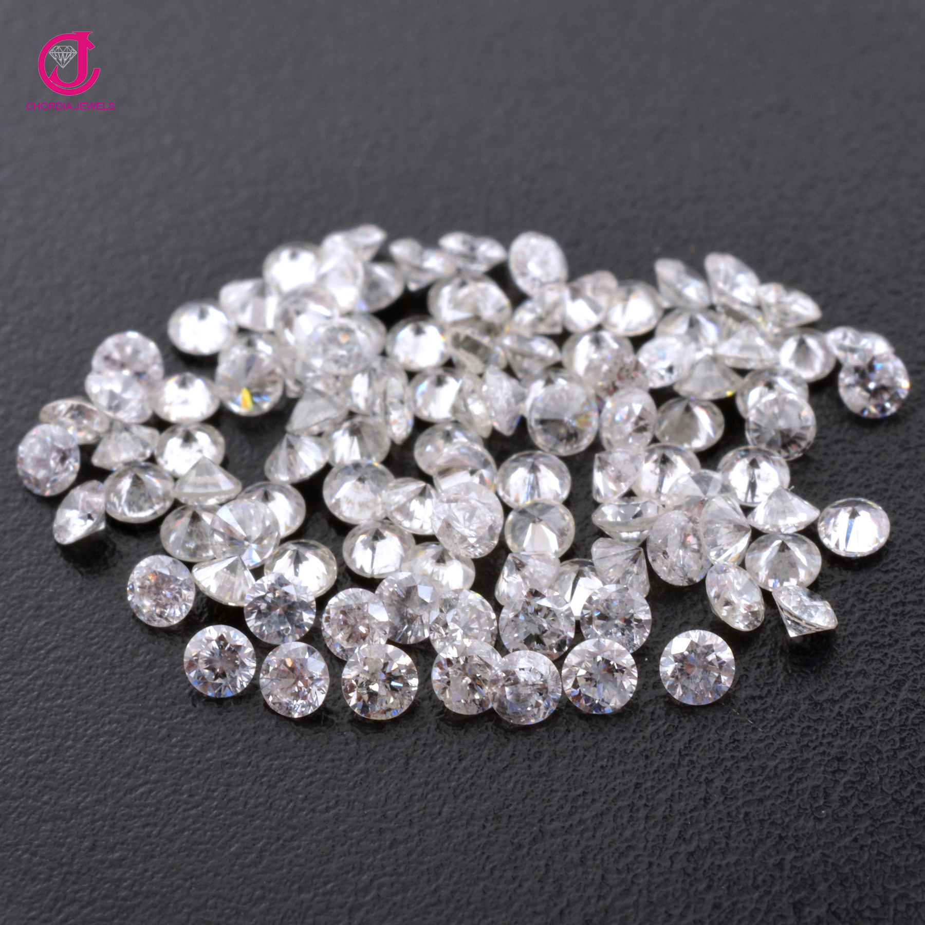 Natural Melle Diamonds Wholesaler G-H Color Diamond Loose Cut Stone Supplier 2.1mm - 2.6mm Round Diamond