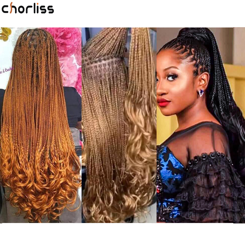 Fashionable Blonde Ombre Wavy Sprial Curl Synthetic Braiding Hair French Curly Crochet Braids Soft Kinky Extensions For African