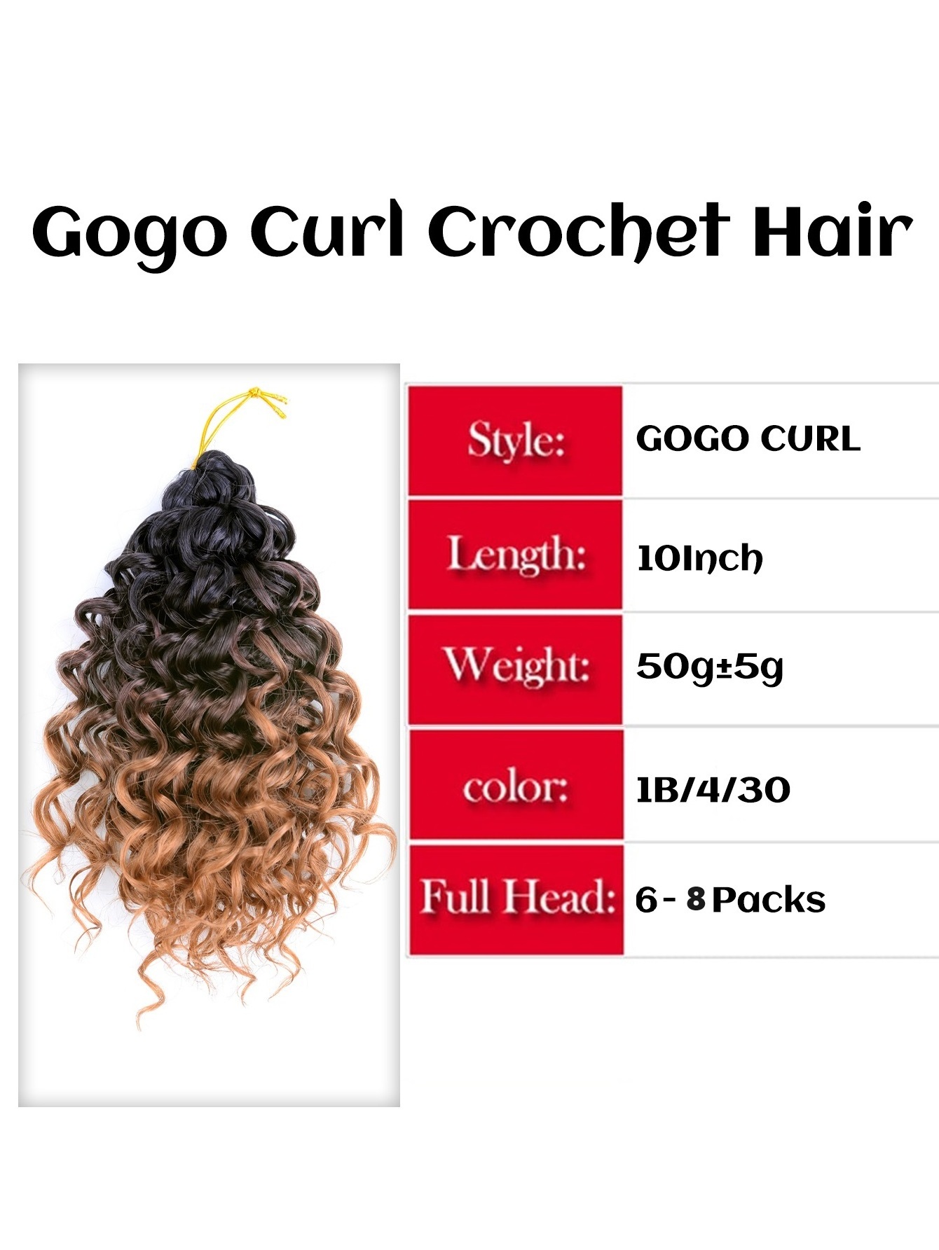 Gogo Curl Ocean Wave Crochet Hair Synthetic Braiding Hair Extensions Short Beach Curl Bohemian Crochet Braids For Black Women