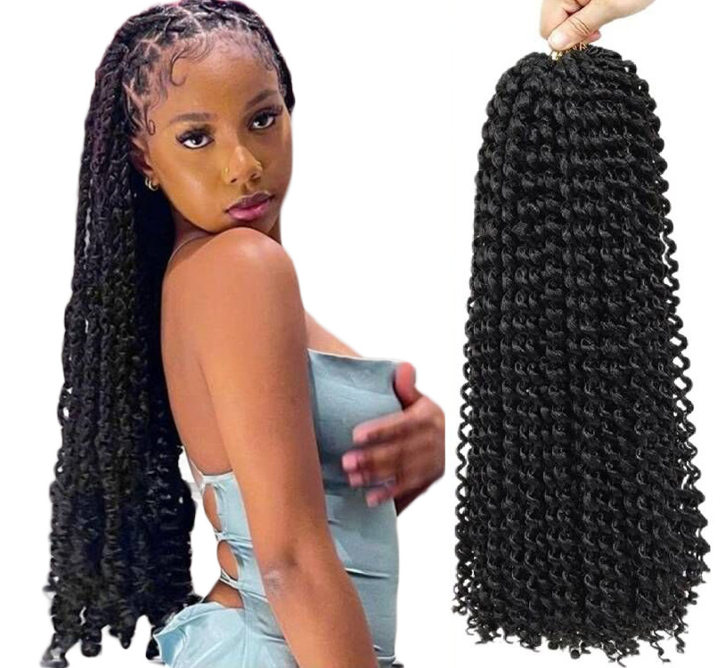 Wholesale Afro Kinky Ombre Marley Freetress Deep Water Ocean Wave Passion Twist Synthetic Crochet Braiding Hair For Black Women