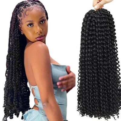 Wholesale Afro Kinky Ombre Marley Freetress Deep Water Ocean Wave Passion Twist Synthetic Crochet Braiding Hair For Black Women