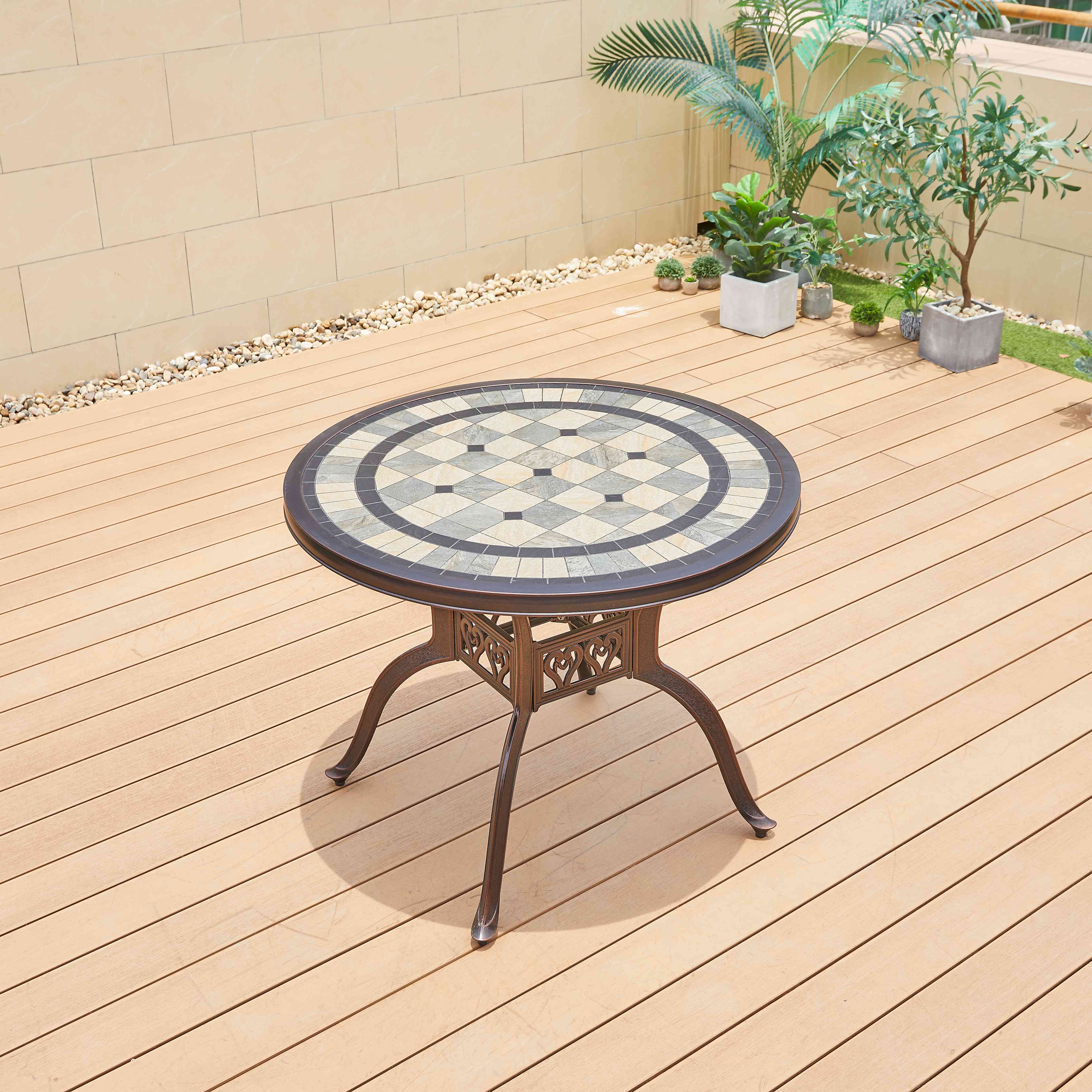 Balcony Furniture Pool Bistro Outdoor cast aluminum garden furniture table