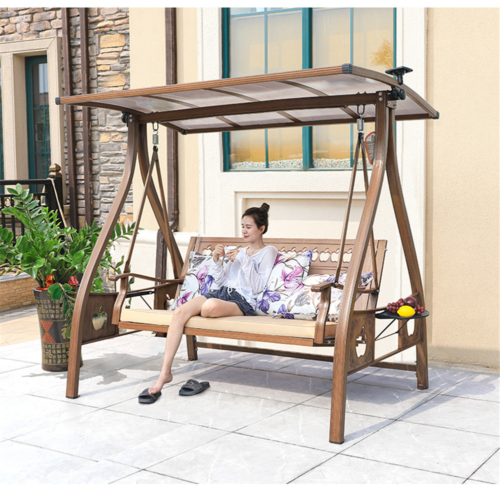 luxury all aluminum 3 seat for adult patio swings daybed swing outdoor