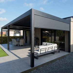 3X3,3X4,4X4,6X4m Outdoor Waterproof Aluminium Bioclimatic Pergola Cover Aluminum Louvered Pergola