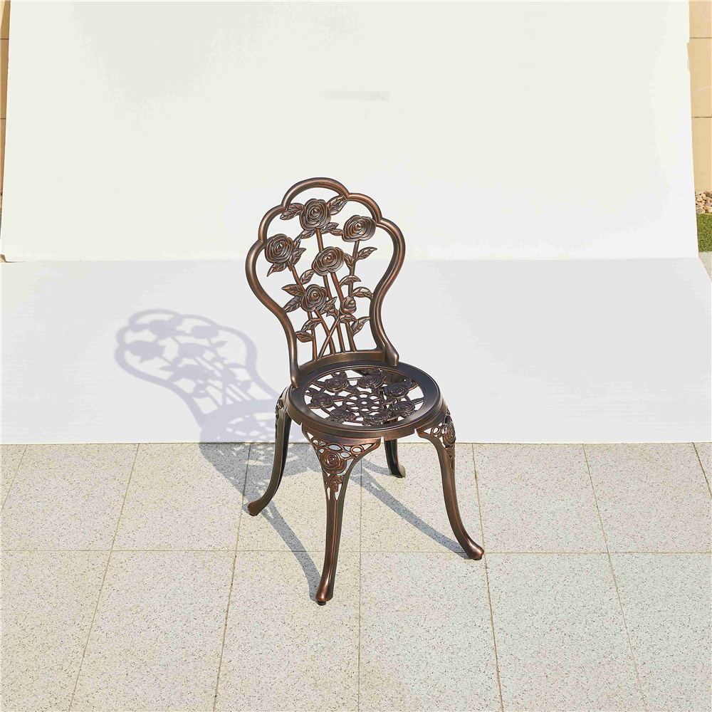 Corrosion-resistant die-cast aluminum Restaurant Chair covers casual furniture die-cast aluminum outdoor chairs