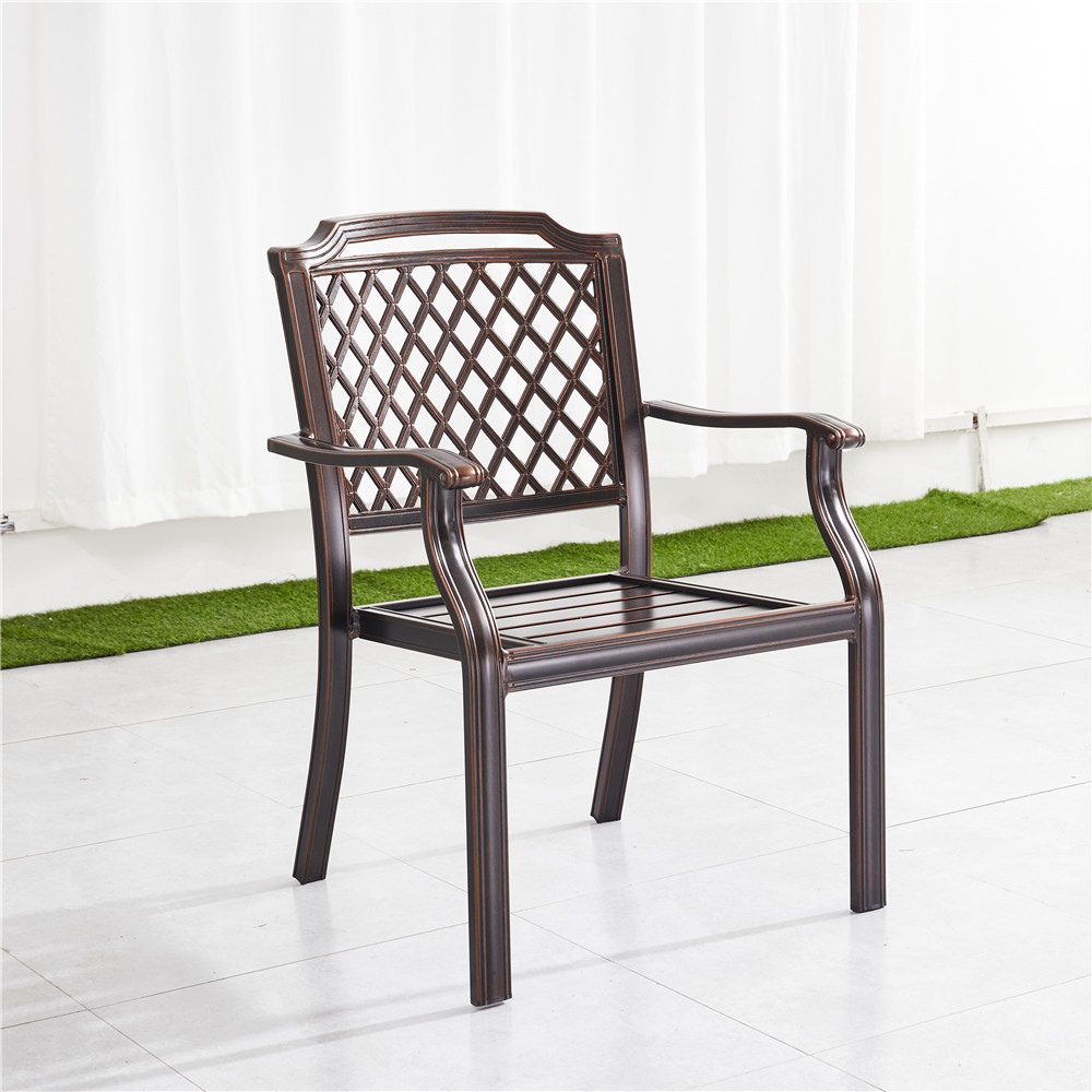 Outdoor Waterproof Furniture Bistro Patio Garden Chairs Tables and Chairs Die cast Aluminum Patio Luxury Garden Set