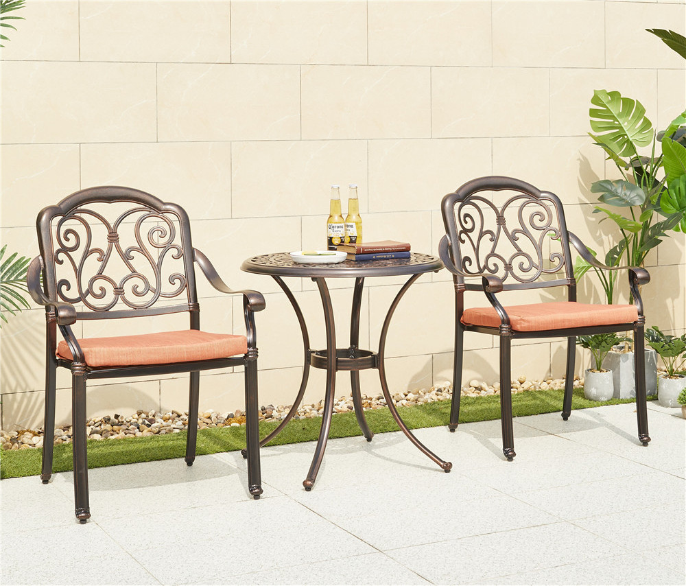 Garden Cast aluminum Chairs And Table Patio Outdoor Furniture  Balcony patio Leisure Furniture