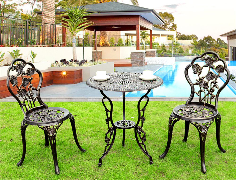 Corrosion-resistant die-cast aluminum Restaurant Chair covers casual furniture die-cast aluminum outdoor chairs