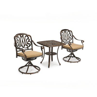 Outdoor patio moisture-proof sunscreen Swivel chair cast aluminum furniture garden cast aluminum swivel chair dining set