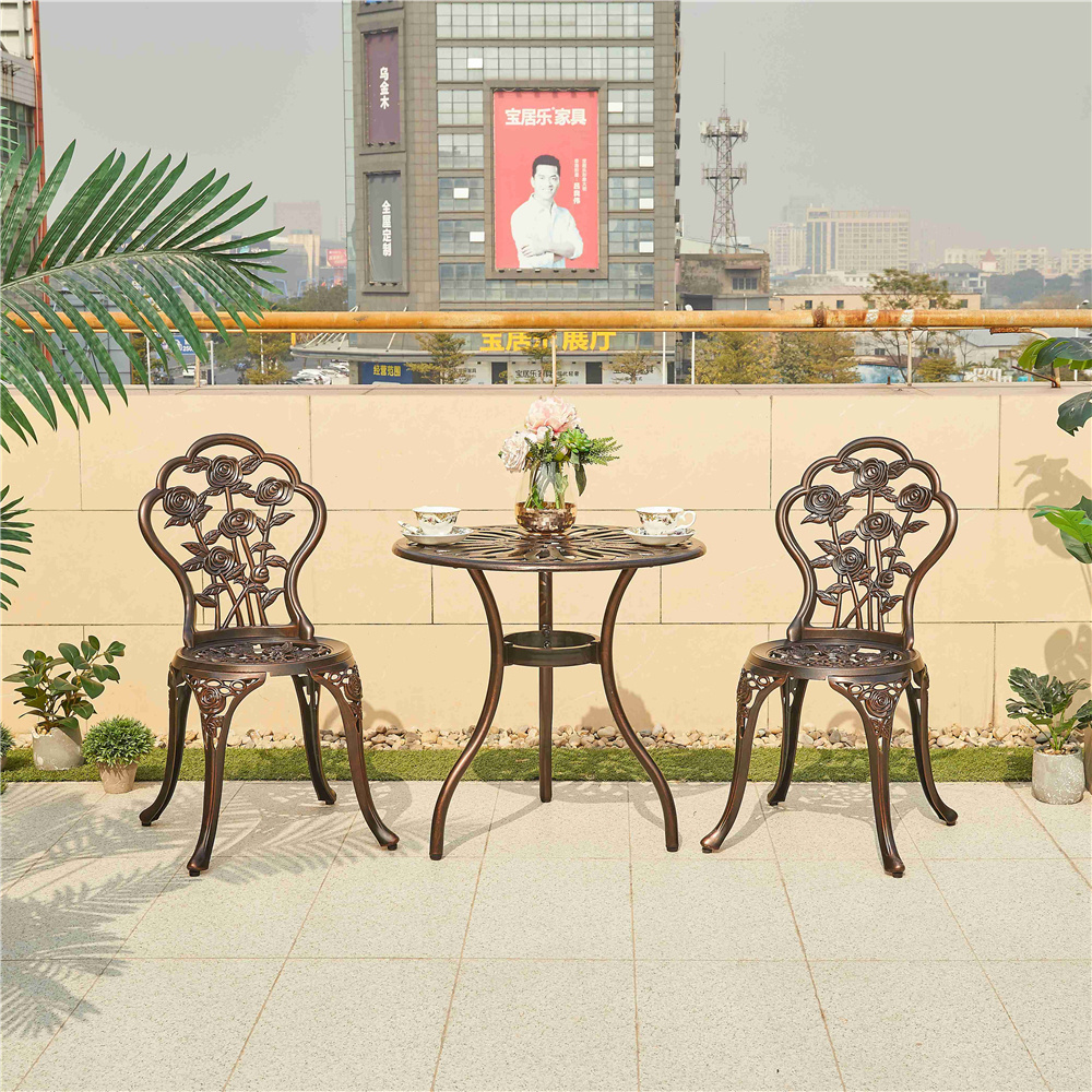 Corrosion-resistant die-cast aluminum Restaurant Chair covers casual furniture die-cast aluminum outdoor chairs