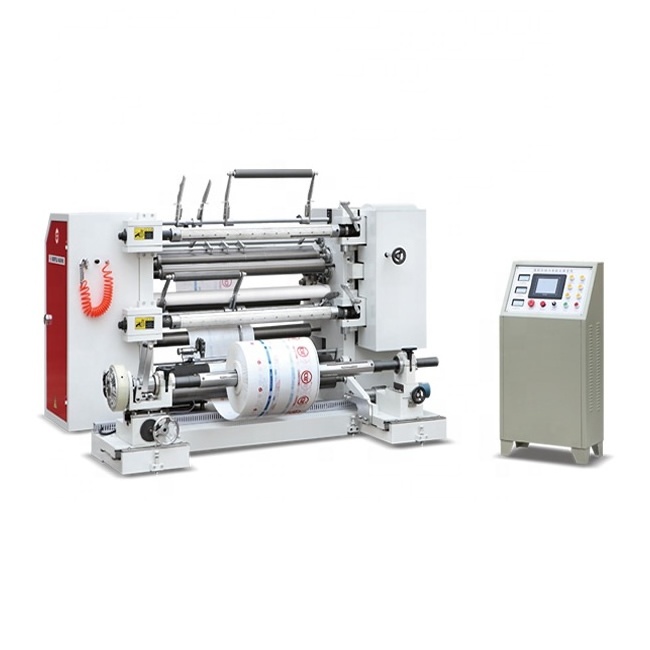 High speed paper PVE PE OPP plastic film slitting and cutting machine rewinding machine