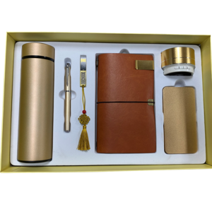 Thermos cup and metal pen notebook corporate gift set for promotion gift set