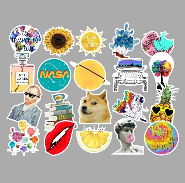 Hot Sale Summer Graffiti Sticker 53pcs Fresh Waterproof Refrigerator Suitcase Stickers