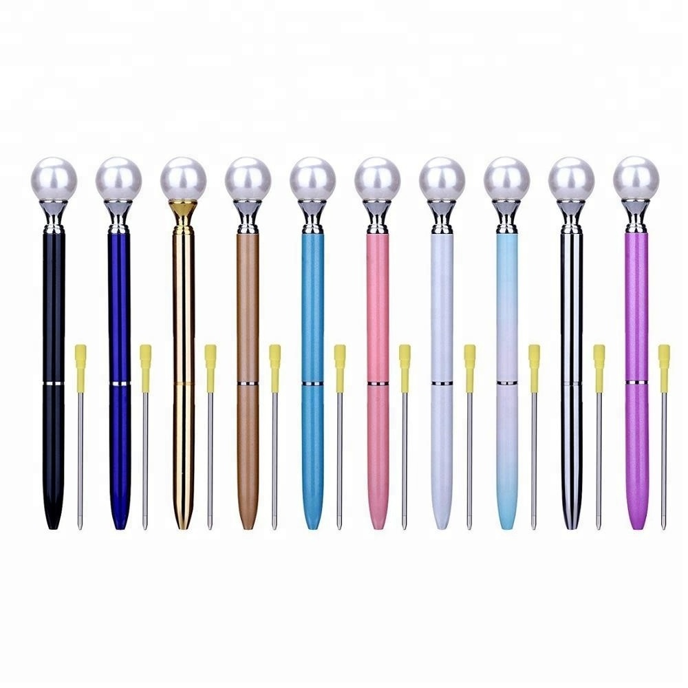 Hot pearl metal ballpoint pen laser custom logo metal pen