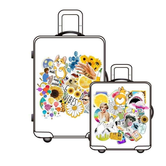 Hot Sale Summer Graffiti Sticker 53pcs Fresh Waterproof Refrigerator Suitcase Stickers