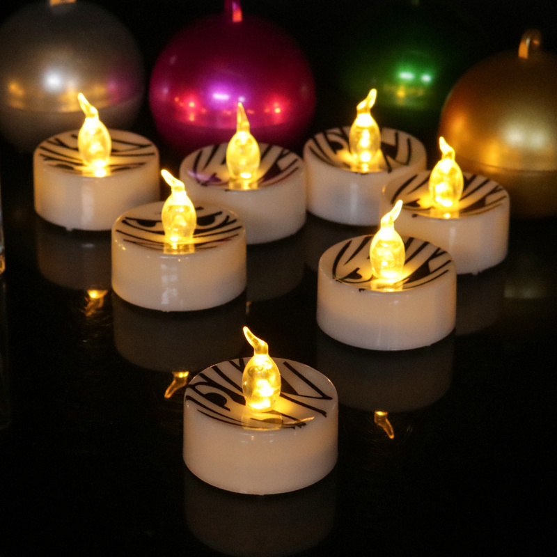 Wholesale 3D Halloween Bulk Battery Operated Electric Flameless Plastic T light Lantern Led Mini Candles Tea Light