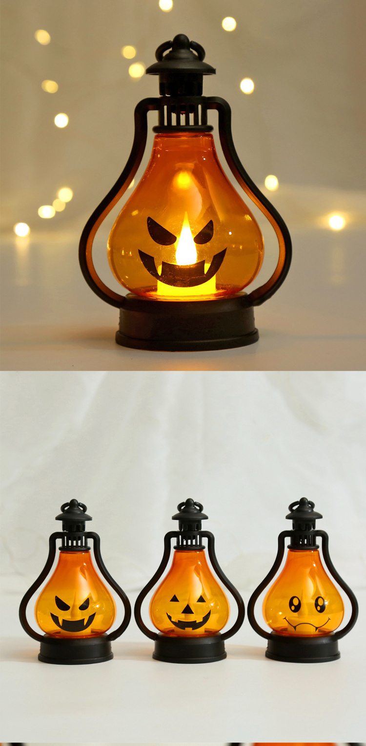 Hot Sale Halloween Home Party Decoration Electronic Led Pumpkin Shaped Flameless Candles