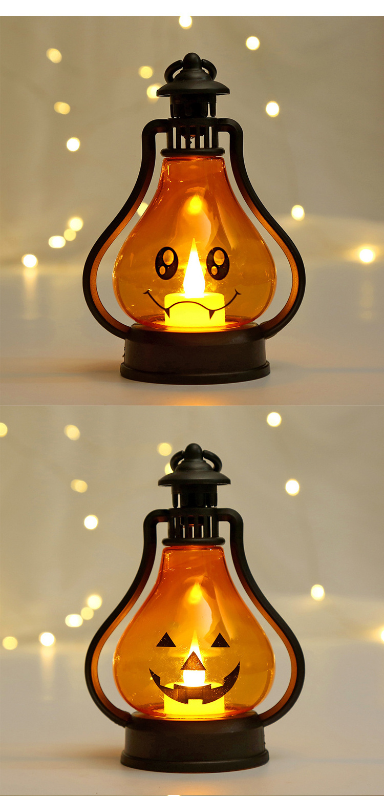 Hot Sale Halloween Home Party Decoration Electronic Led Pumpkin Shaped Flameless Candles