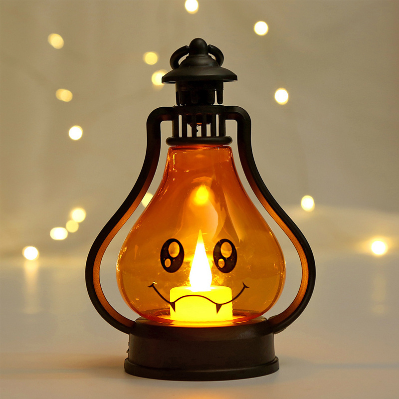 Hot Sale Halloween Home Party Decoration Electronic Led Pumpkin Shaped Flameless Candles