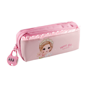 TOPSTHINK Cute girl pencil bag Kawaii Creative school supplies pencil pouch