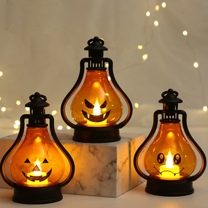 Hot Sale Halloween Home Party Decoration Electronic Led Pumpkin Shaped Flameless Candles